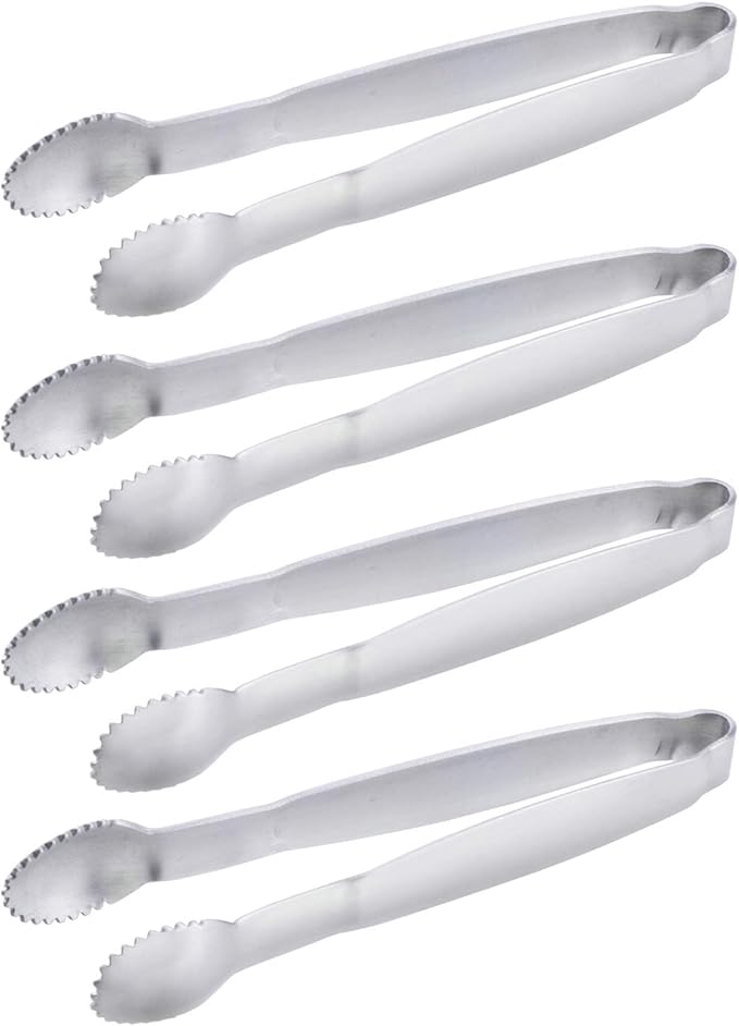 HINMAY Sugar Tongs 4-Inch Mini Serving Tongs Stainless Steel Appetizer Tongs by HINMAY