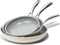 Kikcoin Non Stick Frying Pans, 3 Pack Ceramic Frying Pan by Kikcoin