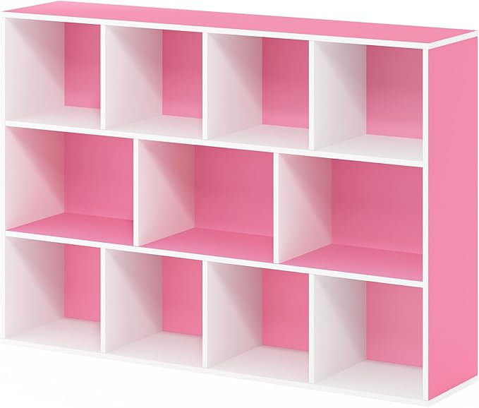 Furinno LUDER Book Shelf, 11-Cube Bookshelf, Reversible Bookcase, 9.4 x 29.1 x - Image 7