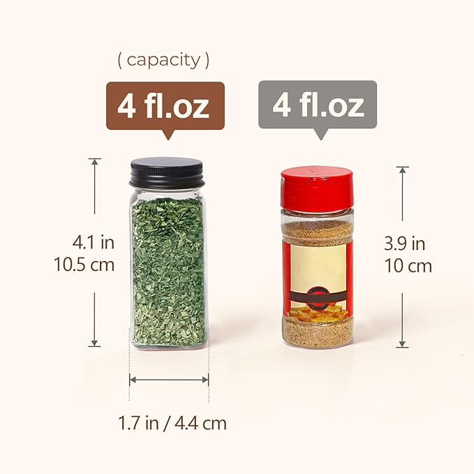 ComSaf 6Pcs 4oz Glass Spice Jars - Image 5