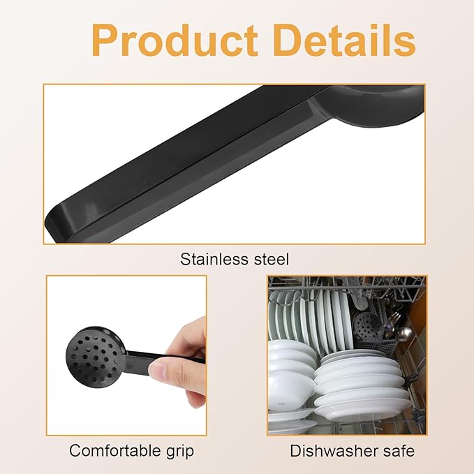 Tea Bag Squeezer Tongs, Stainless Steel Teabag Strainer Dispenser Gripper - Image 3