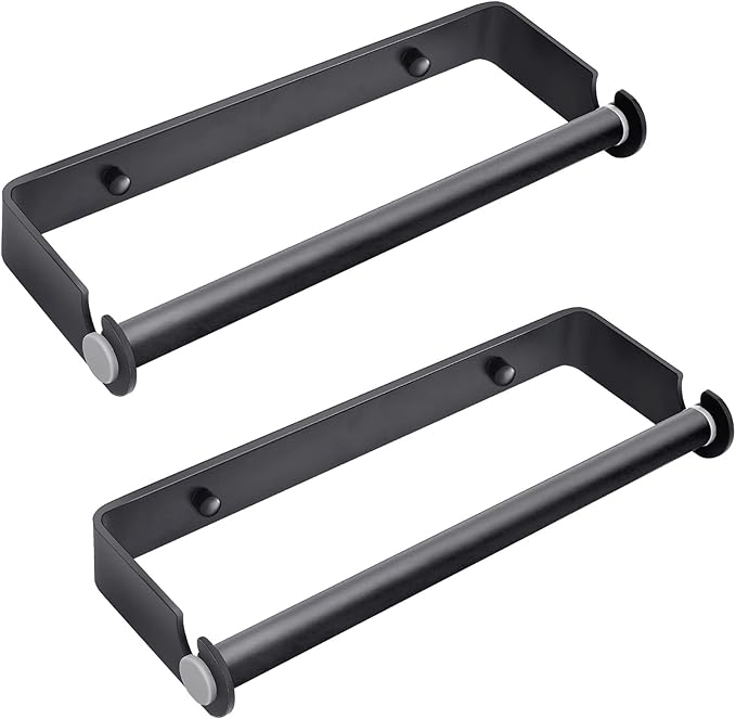 Under Cabinet Paper Towel Holder, Adhesive or Drill Mount Paper Towel Holder by PEDORUBY