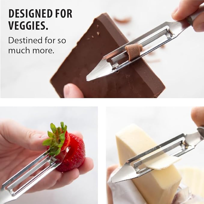 Rada Cutlery Vegetable Peeler, 1.75" Stainless Steel Swiveling Blade - Image 4