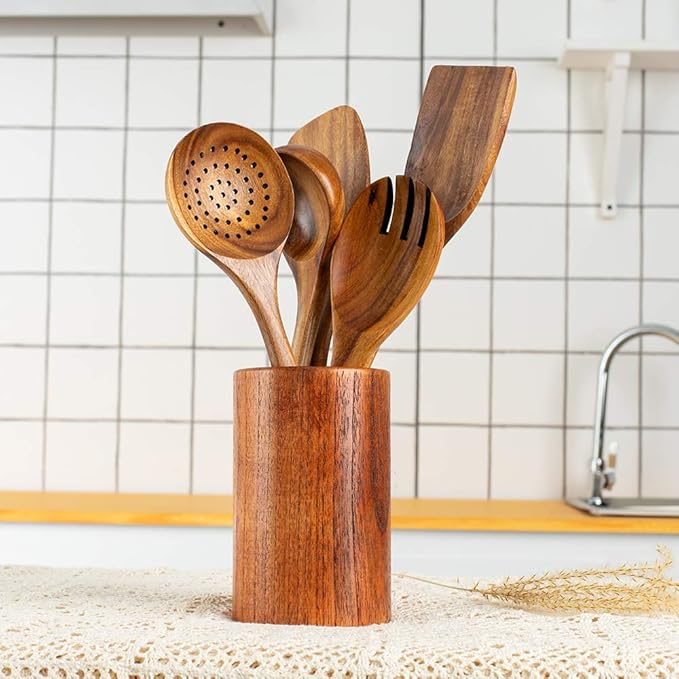 Wood Kitchen Utensils Set, Utensil set - Image 2