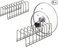 Pot Lid Organizer, Stainless Steel Pot Lid Storage Rack Holder, Cutting Board by lonpute