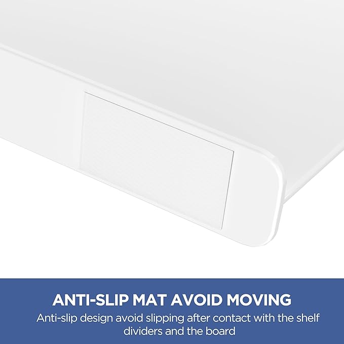 HBlife 6 Pcs White Acrylic Shelf Dividers, Vertical Purse Organizer - Image 5