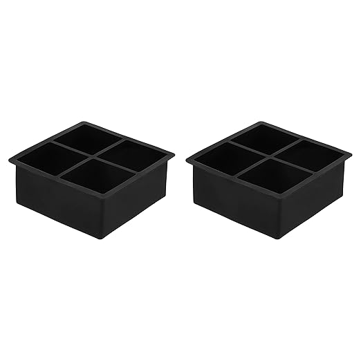 Amazon Basics Large Silicone Square Ice Cube Trays by AmazonBasics