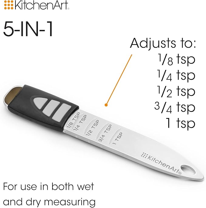 KitchenArt Pro Adjust-A-Teaspoon, Stainless Steel Measuring Spoon - Image 6