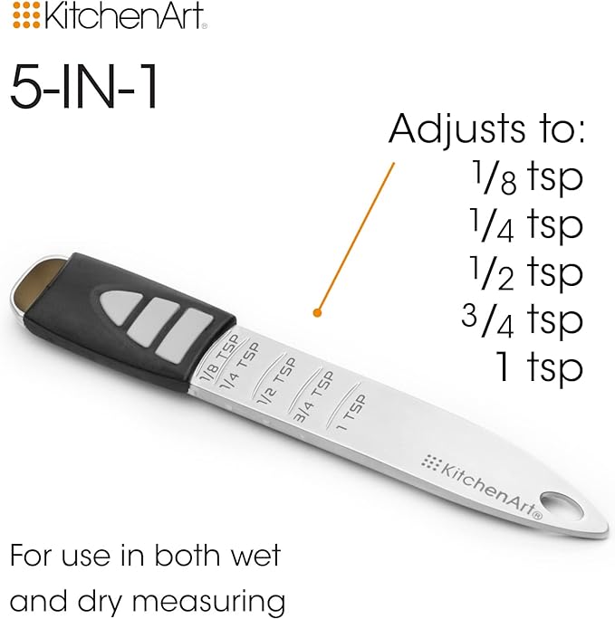 KitchenArt Pro Adjustable Measuring Set, Includes Adjustable Tablespoon - Image 7