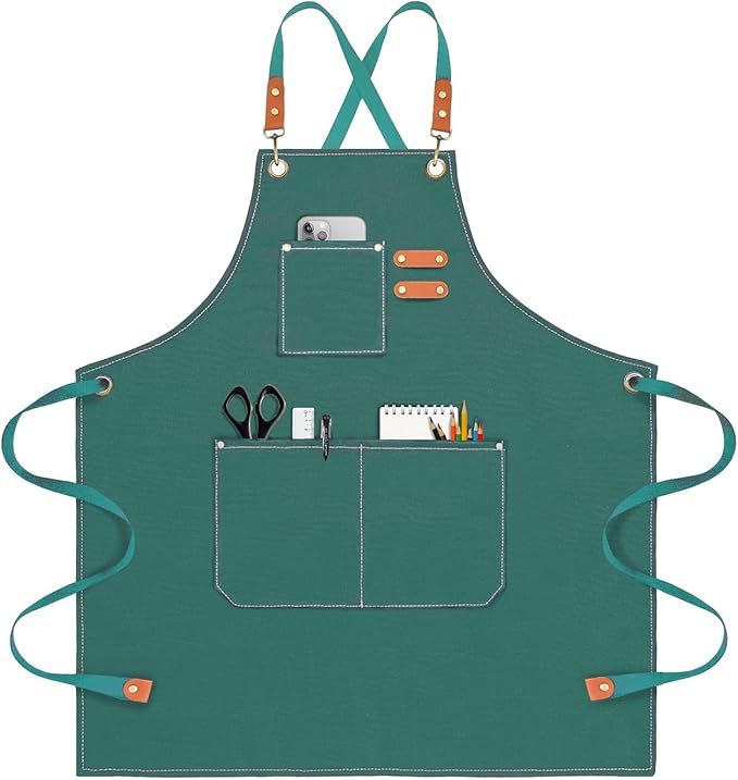 OUNLEN Chef Apron for Men Women Canvas Aprons by OUNLENAPRON