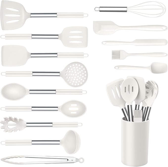 Onader Silicone Kitchen Utensils Set, Includes Heat Resistant Spatula Turner by Onader