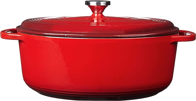 Lodge 7 Quart Enameled Cast Iron Oval Dutch Oven - Image 2