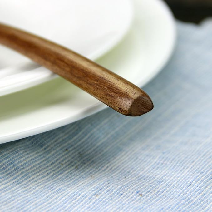 AOOSY Spoons, Wooden Spoons for Eating, 6 Pieces Japanese Natural Soup Spoons - Image 5