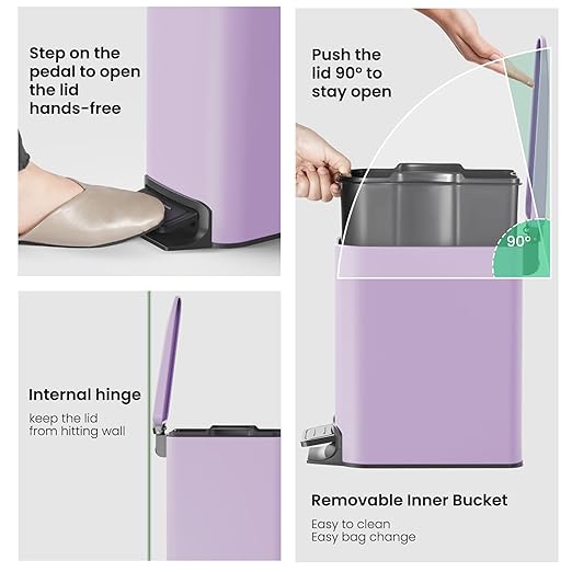 Cesun Small Bathroom Trash Can - Image 5