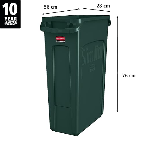 Rubbermaid Commercial Products Slim Jim Plastic Rectangular Recycling/Compost - Image 2