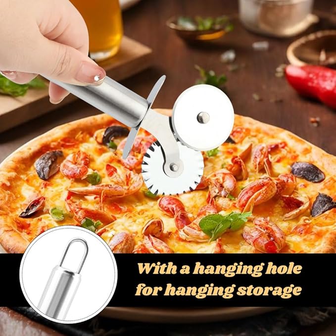 5 Wheel Stainless Steel Pizza Cutter - Image 7