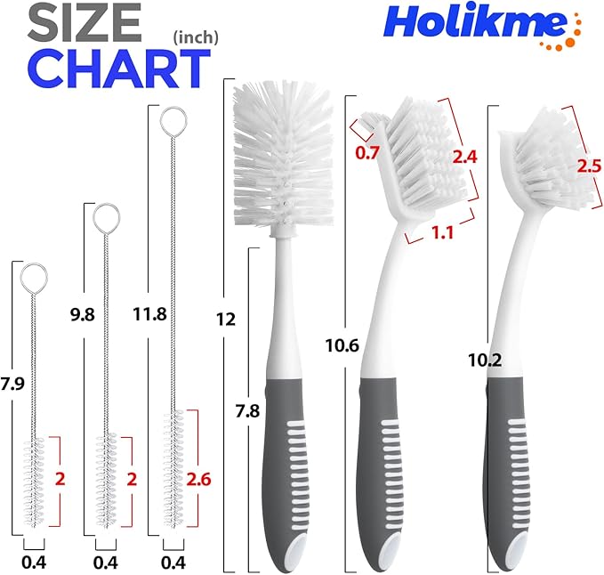Holikme 6 Pack Dish Brush Set - Image 6