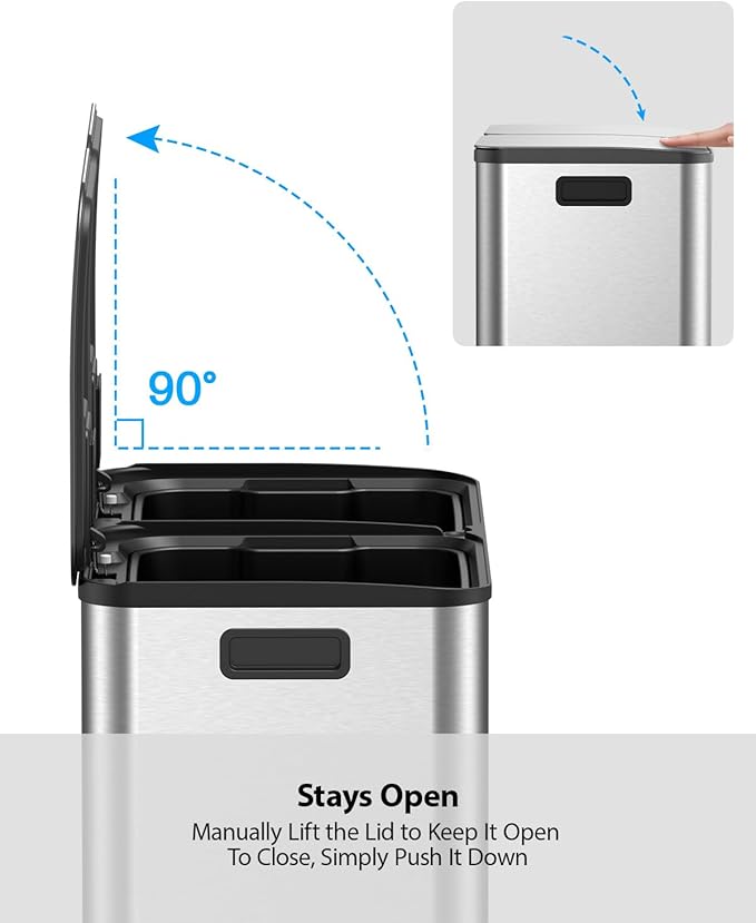 Lovewind Dual Trash and Recycling Bins - Image 6