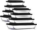 EATEX 16-Piece Deep Glass Casserole Dishes by Eatex