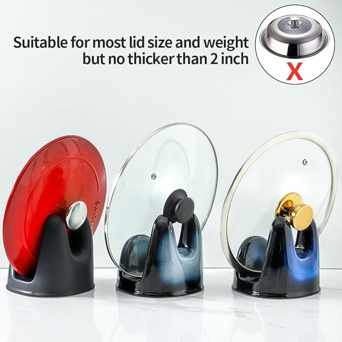 Nihow Pot Lid Holder: Stable Ceramic Pan Lid Holder - Image 5