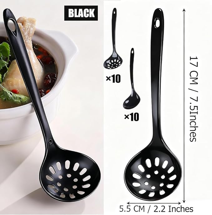 Large Plastic Serving Spoons, Disposable Heavy Duty Serving Spoons, Long Handle - Image 2