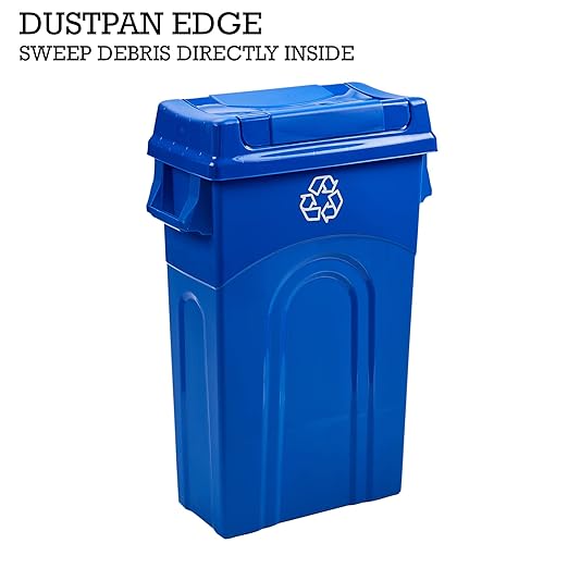 United Solutions 23 Gallon Highboy Plastic Recycling Bin Kitchen Trash Can - Image 7