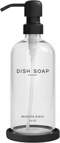 Glass Dish Soap Dispenser for Kitchen Sink by Brighter Barns by BrighterBarns