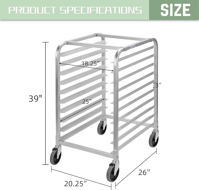 HALLY SINKS & TABLES H Bun Pan Rack 10 Tier - Image 2