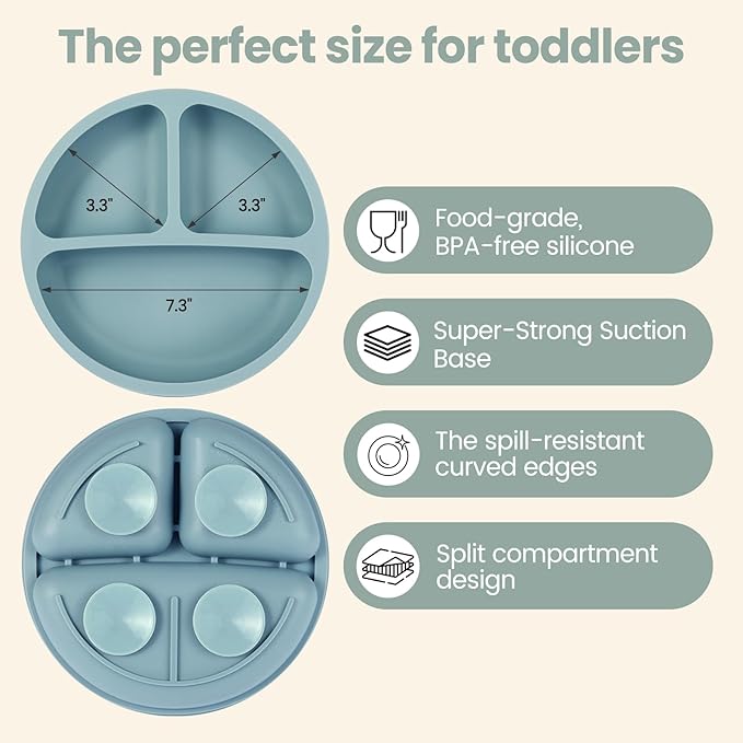 Eascrozn 2 Pack Baby Plates - Image 2