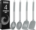Pack of 4 Large Silicone Cooking Spatulas and Spoons, Slotted and Solid by DaiRenKitchen