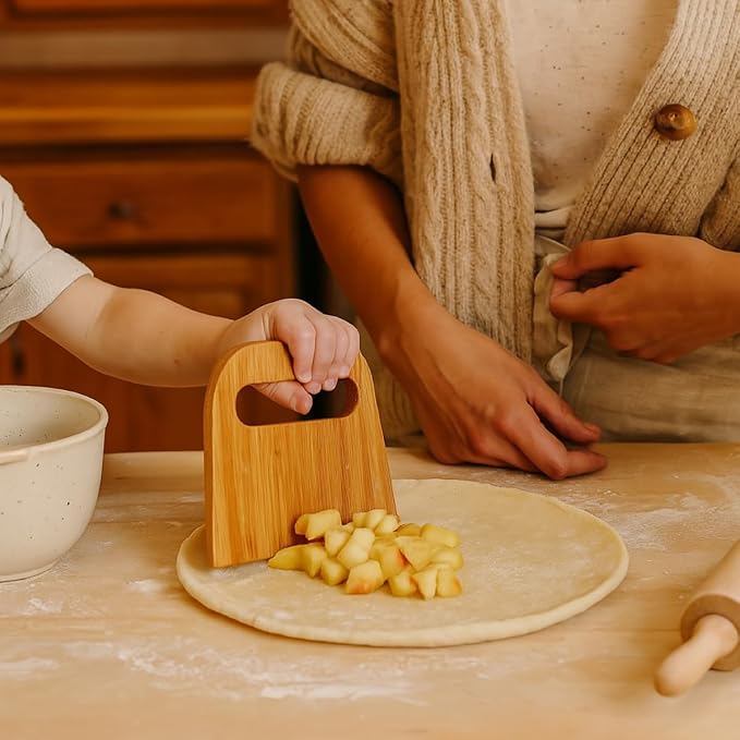 Mrs. Anderson’s Baking Bench Dough Scraper, Natural Bamboo 5.91" x 5.63" - Image 7