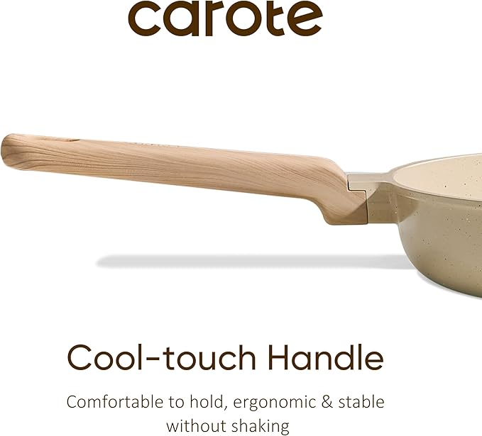 CAROTE 10" Frying Pan Set, Non-Toxic PTFE & PFOA Free Fry Pan & Omelet Pan - Image 5