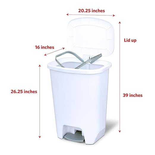 Glad Kitchen Trash Can 20 Gallon | Large Plastic Waste Bin - Image 2