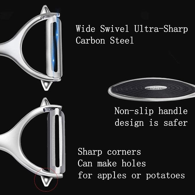 FUHUY Vegetable, Apple Peelers for kitchen, Potatoes Peeler, Y-Shaped and - Image 5