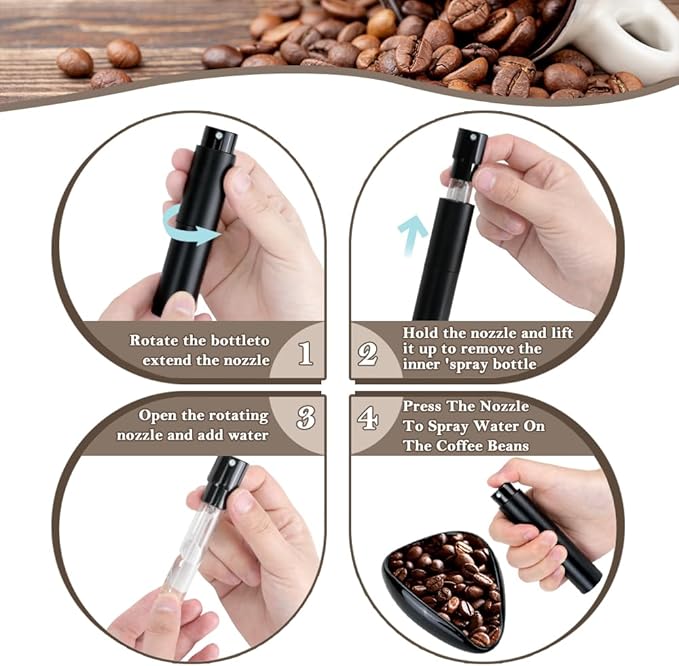 4Pcs Coffee Bean Dosing Cup and Spray Bottle Kit - Image 7