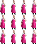 12 Pcs Bib Bulk Hot Pink Aprons by TSDSTORY