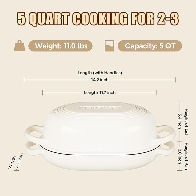 Enameled Cast Iron Dutch Oven for Bread Baking - Image 2