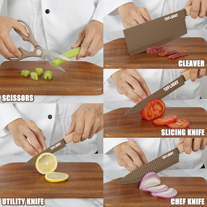Knife Set, Wiztoynia 6-Piece Coffee Kitchen Knife Set - Image 3