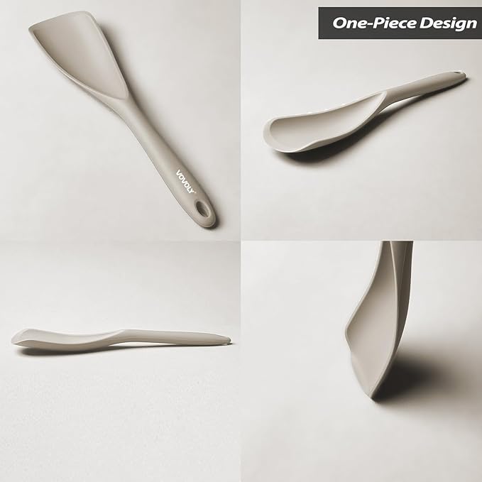 Cooking Spoon for Nonstick Cookwares, VOVOLY Silicone Spoon for Mixing - Image 3