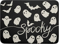 Halloween Dish Drying Mat for Kitchen Counter 18x24 Cute Ghost Black Spooky by Aytipun