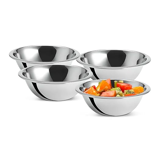 OCS Parts 0.75 Quart Mixing Bowls | Set of 4 | 7-Inch Stainless Steel by OCSParts