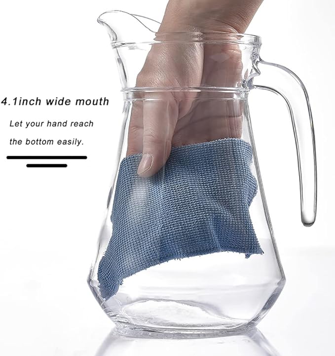 SOUJOY 2 Pack Plastic Pitcher, 68Oz Clear Iced Water Jug - Image 4