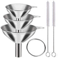 Metal Stainless Steel Funnel, Large Medium Small Funnel Set of 3, Food Grade by YLYL