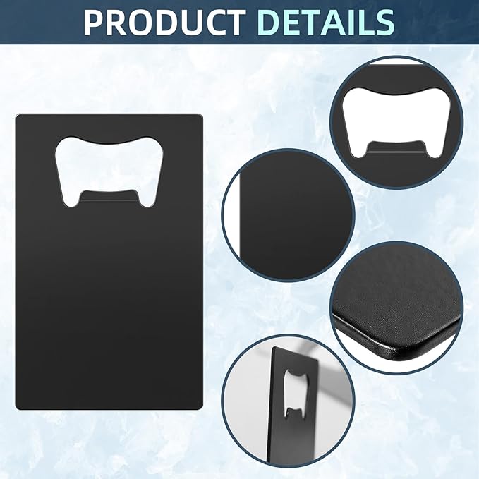 50 Pcs Stainless Steel Metal Card Beer Bottle Opener, DIY Party Favor Wedding - Image 3