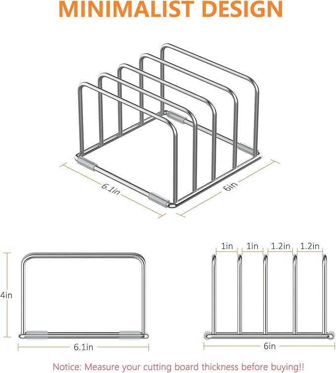 KORRTFID Cutting Board Holder Stand, Chopping Board Storage Rack, Cutting Board - Image 2