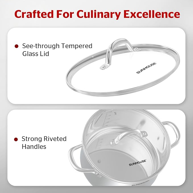 SUNHOUSE Stainless Steel Stock Pot - Image 8