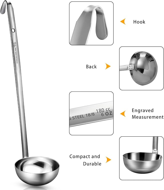 meekoo Stainless Steel Ladle Soup Handle Ladle - Image 3