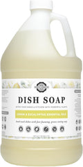 Rustic Strength Natural Dish Soap, Lemon & Eucalyptus, 1 Gallon Plastic | High-Lathering, Concentrated,Plant-Based Formula,Tough Grease Cleaner
