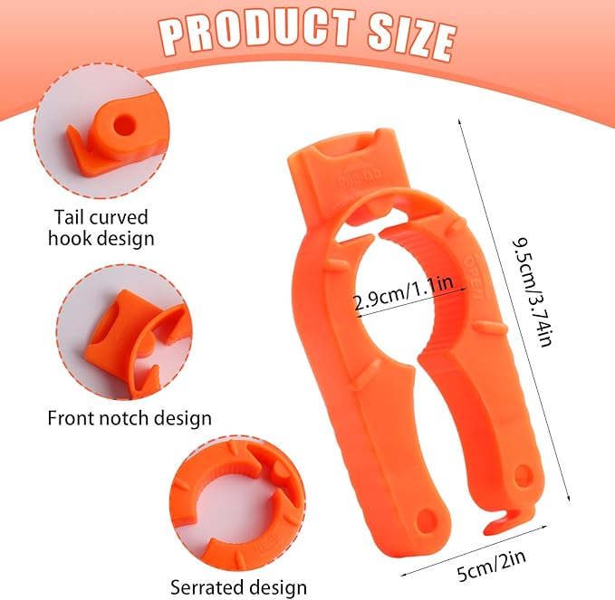 6-Pack Plastic Bottle Cap Opener, 3-in-1 Multi-Purpose Gripper Water Bottle - Image 2
