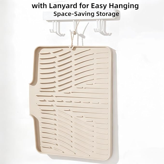 Silicone Dish Drying Mat for Kitchen Counter Sink, Non-Slip dish drying Pad - Image 5